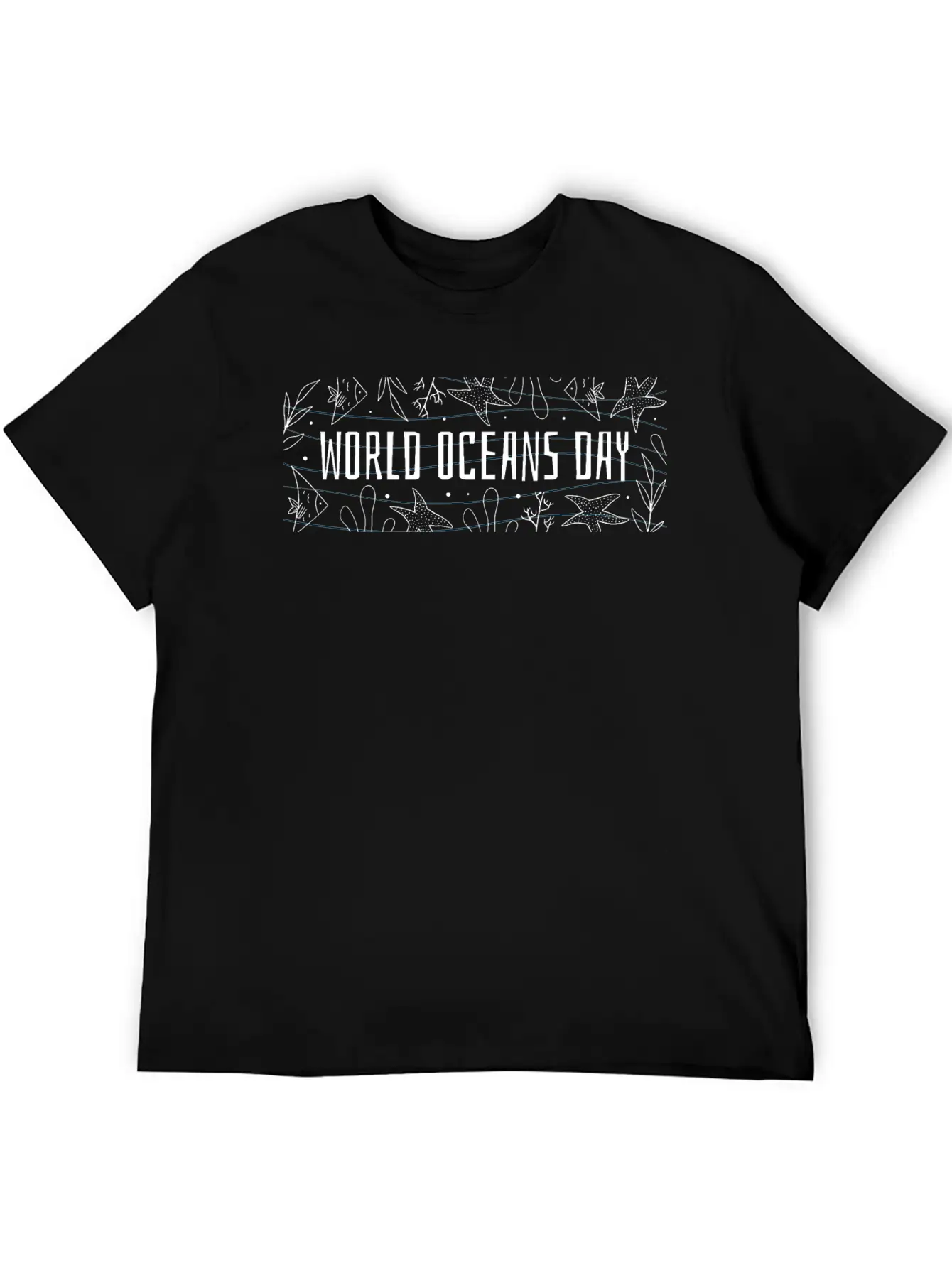 World Oceans Day Unisex Casual T-Shirt ¨C Clean Design For Daily Comfort