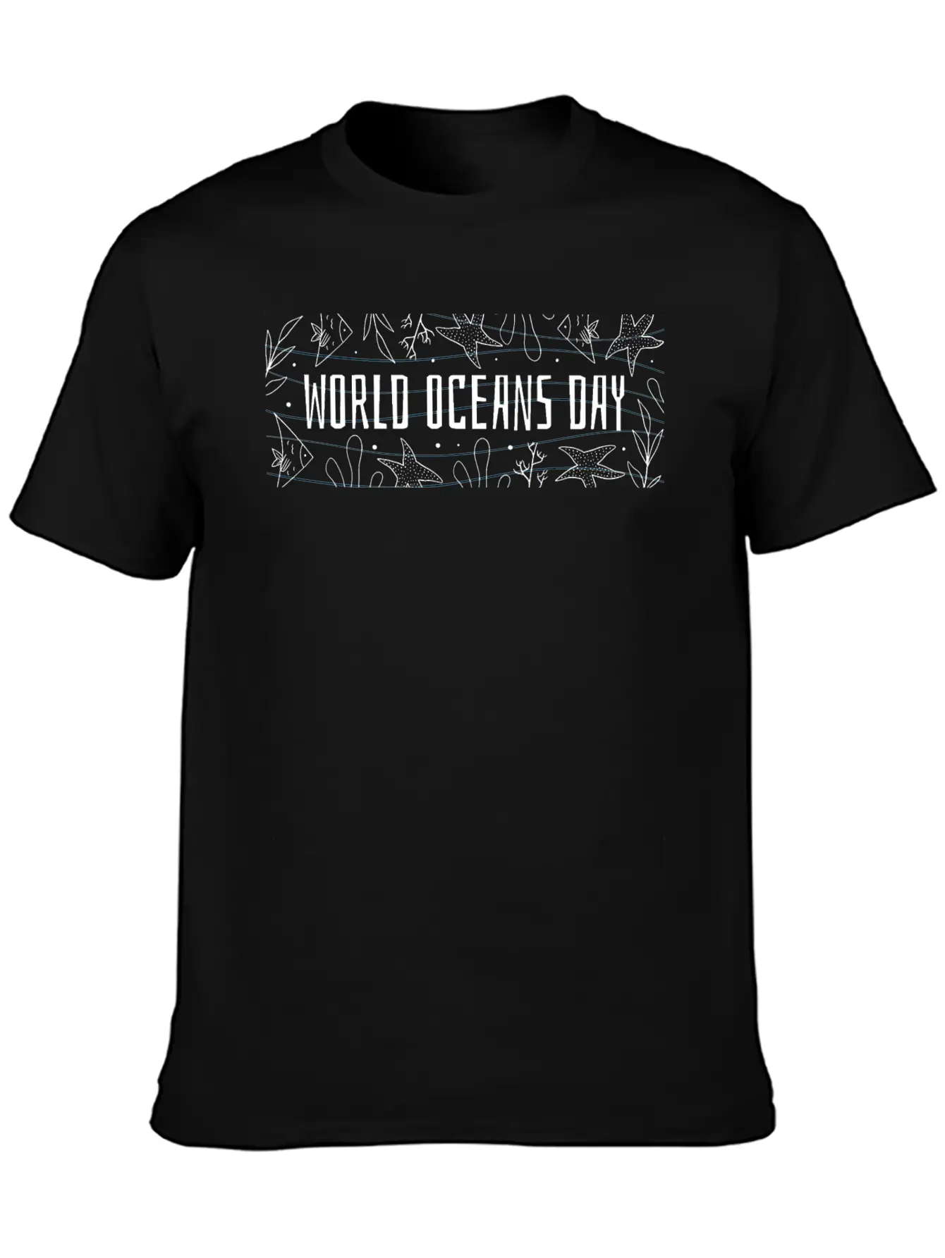 World Oceans Day Unisex Casual T-Shirt ¨C Clean Design For Daily Comfort