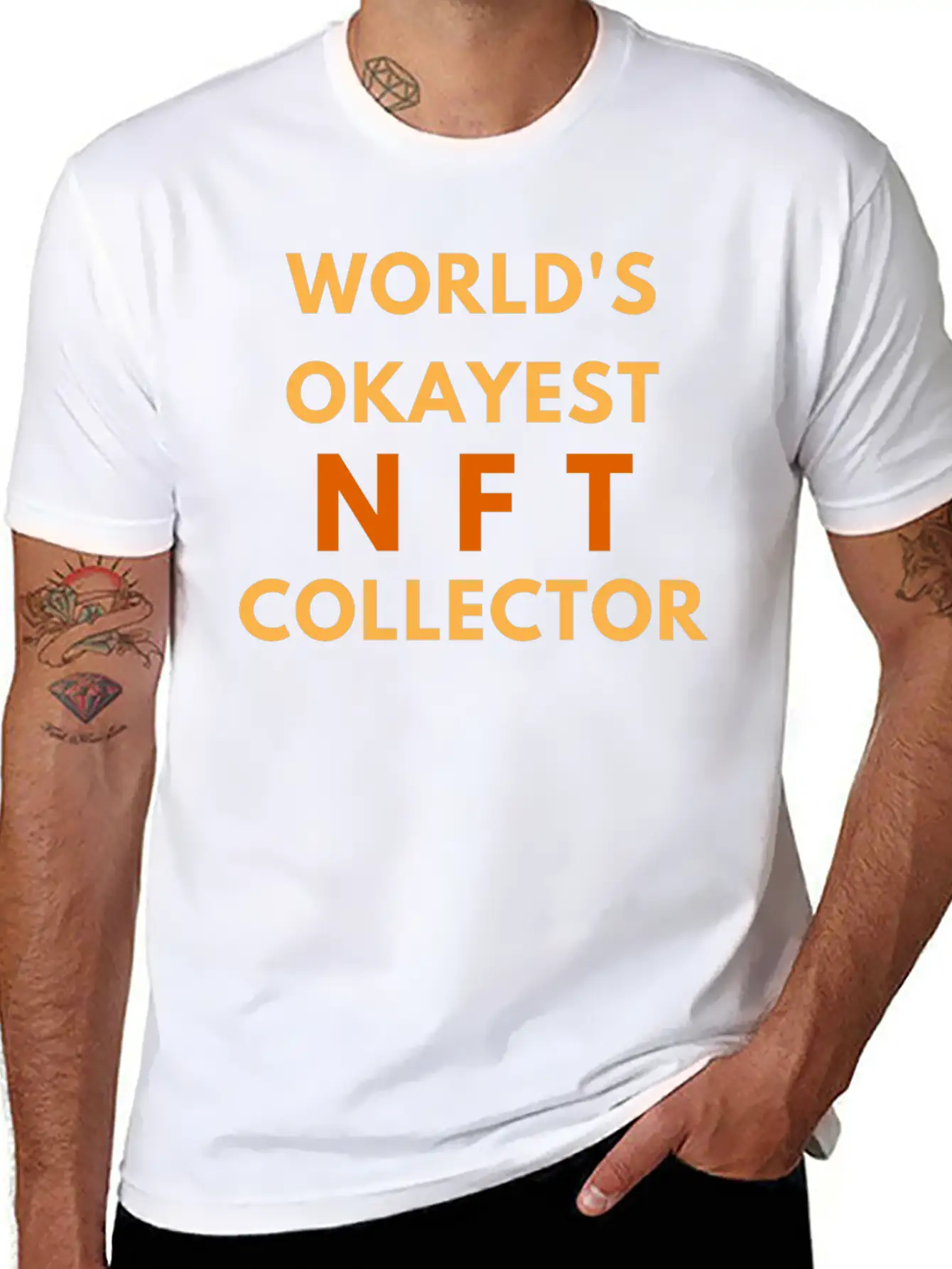 WORLD'S OKAYEST NFT COLLECTOR - NON FUNGIBLE TOKEN Lightweight Cotton T-Shirt ¨C Daily Comfort Graphic Shirt