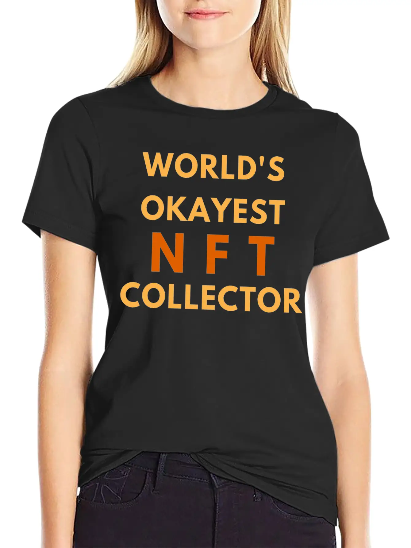 WORLD'S OKAYEST NFT COLLECTOR - NON FUNGIBLE TOKEN Lightweight Cotton T-Shirt ¨C Daily Comfort Graphic Shirt