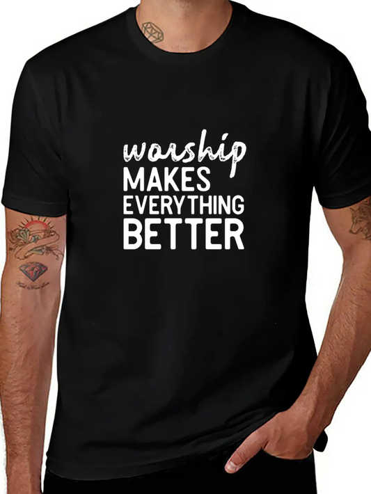 Worship Better Music Bible Jesus Shirt Gift Lightweight Cotton T-Shirt ¨C Daily Comfort Graphic Shirt