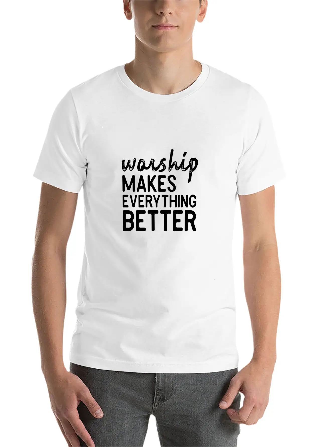 Worship Better Music Bible Jesus Shirt Gift Lightweight Cotton T-Shirt ¨C Daily Comfort Graphic Shirt