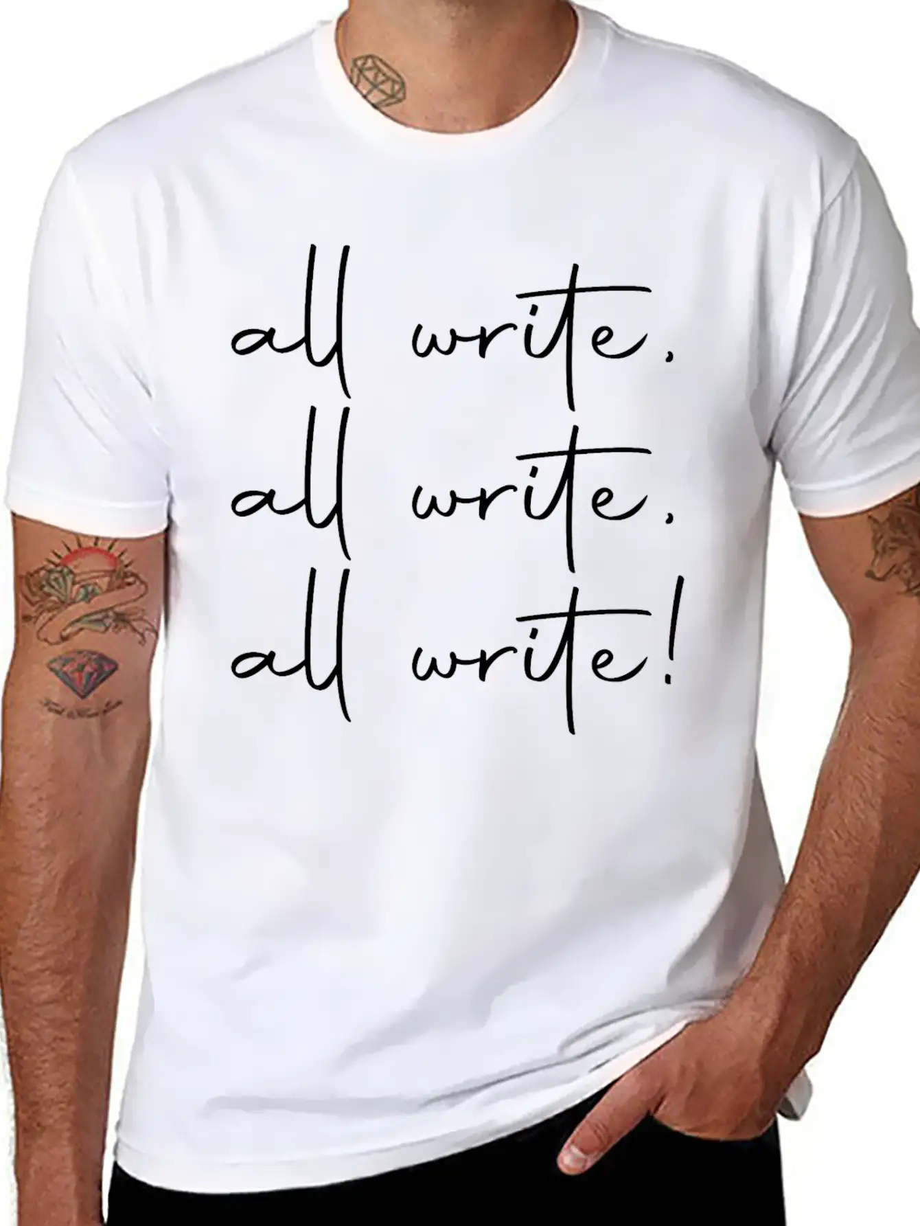 Writer Journalist Gift Book Lover Writing Reading Basic Graphic T-Shirt ¨C Daily Comfort In Soft Cotton
