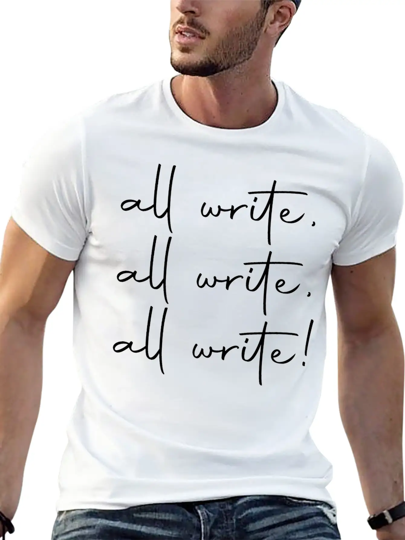 Writer Journalist Gift Book Lover Writing Reading Basic Graphic T-Shirt ¨C Daily Comfort In Soft Cotton