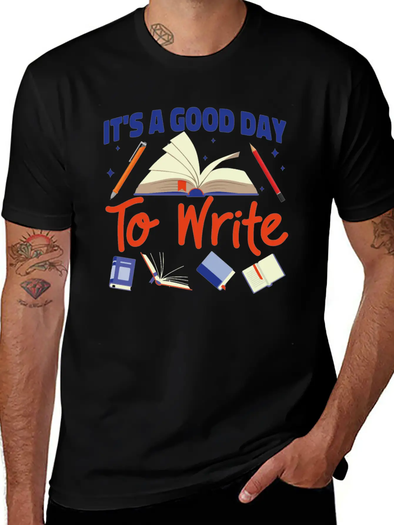 Writing Book Novel Writer & Basic Graphic T-Shirt ¨C Daily Comfort In Soft Cotton