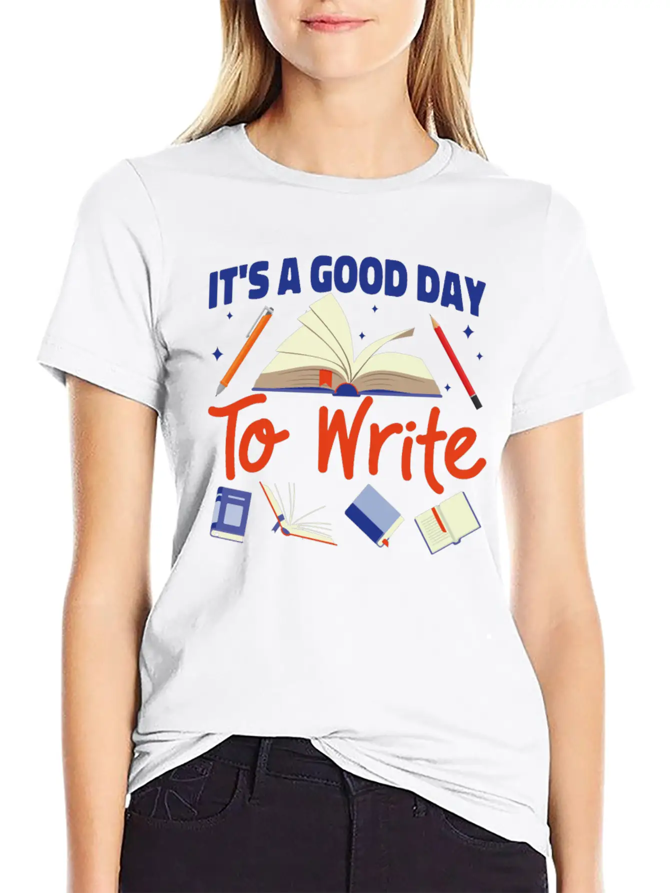 Writing Book Novel Writer & Basic Graphic T-Shirt ¨C Daily Comfort In Soft Cotton