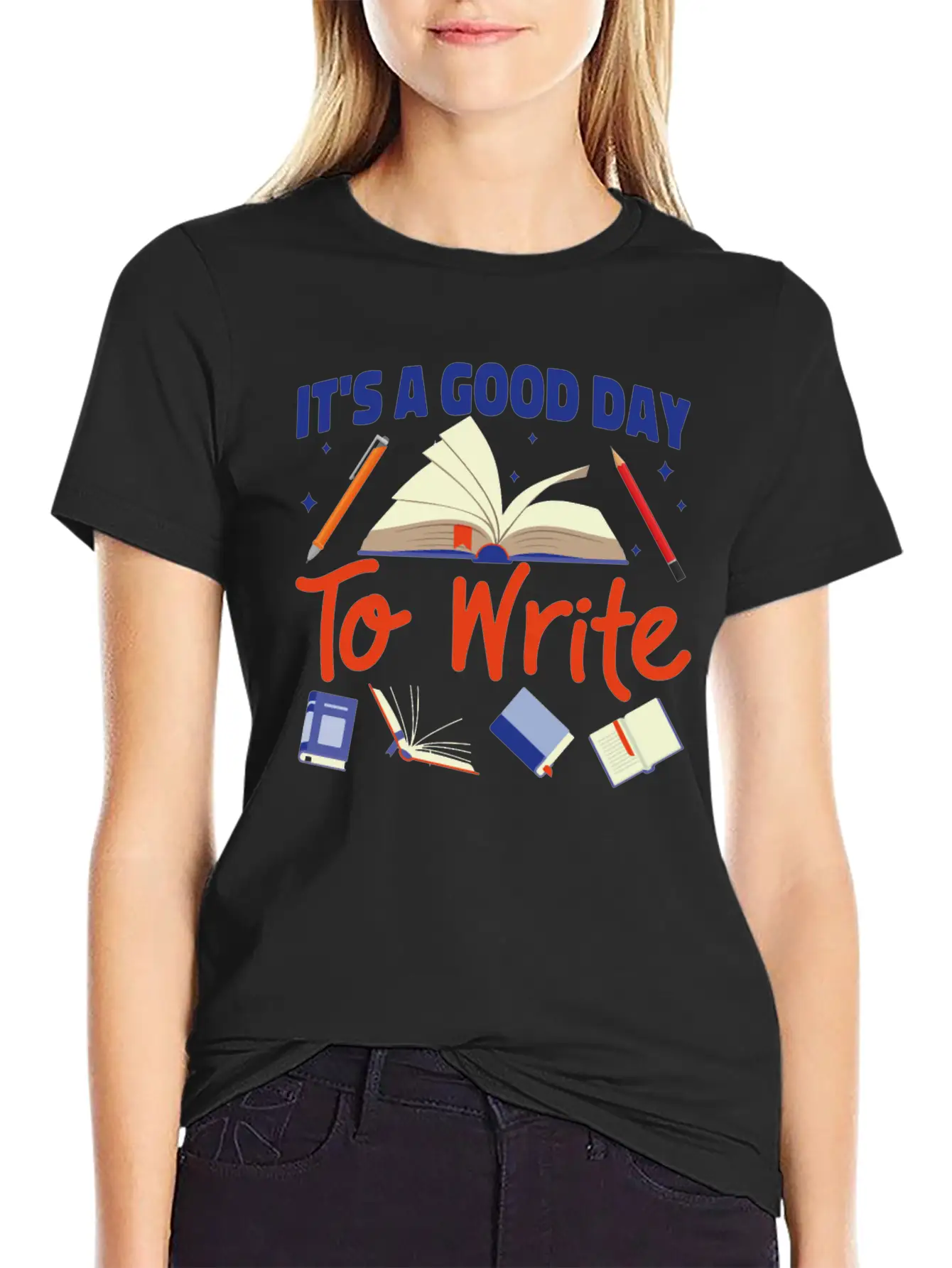 Writing Book Novel Writer & Basic Graphic T-Shirt ¨C Daily Comfort In Soft Cotton