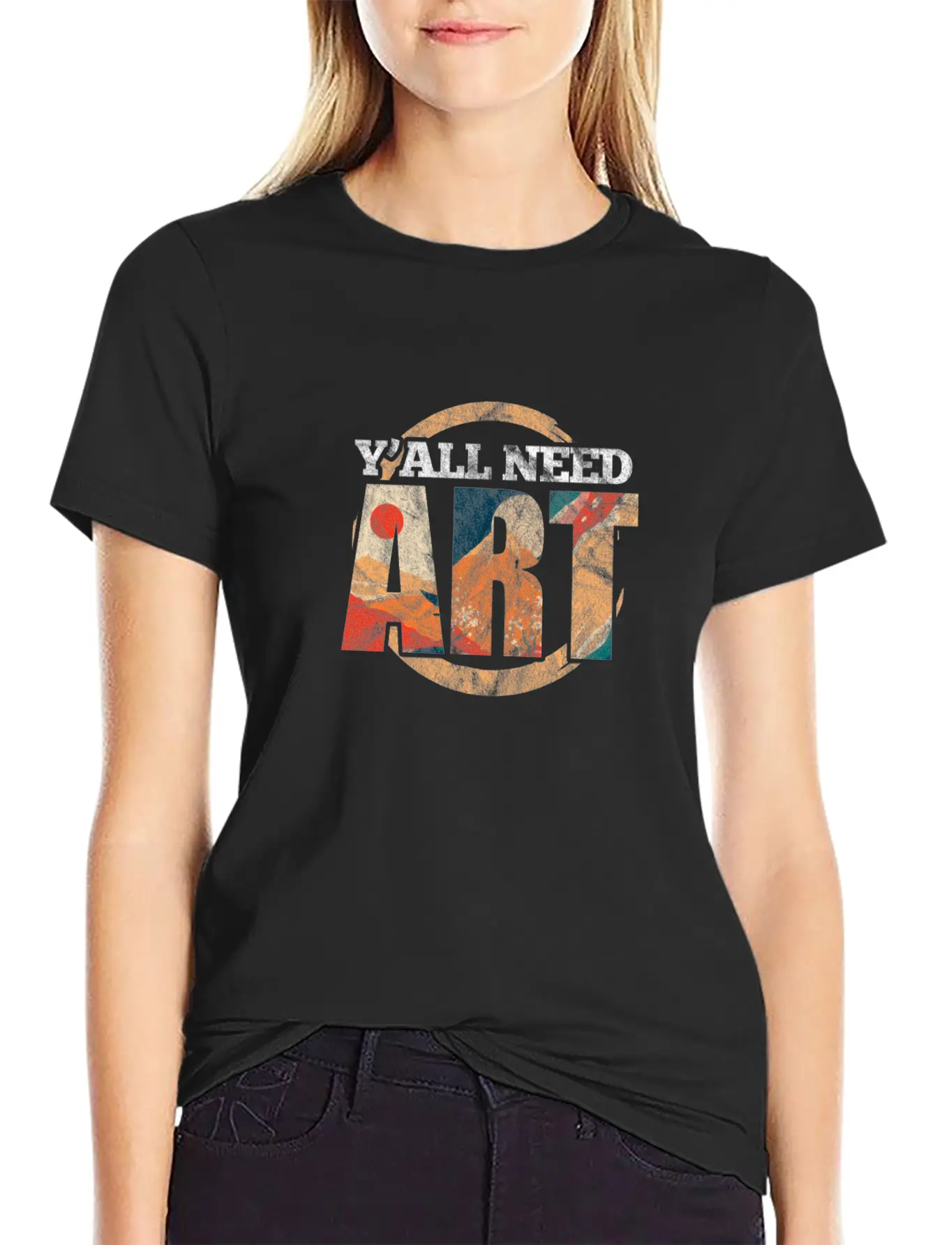 Y'All Need Art Art Teacher Lightweight Cotton T-Shirt ¨C Daily Comfort Graphic Shirt