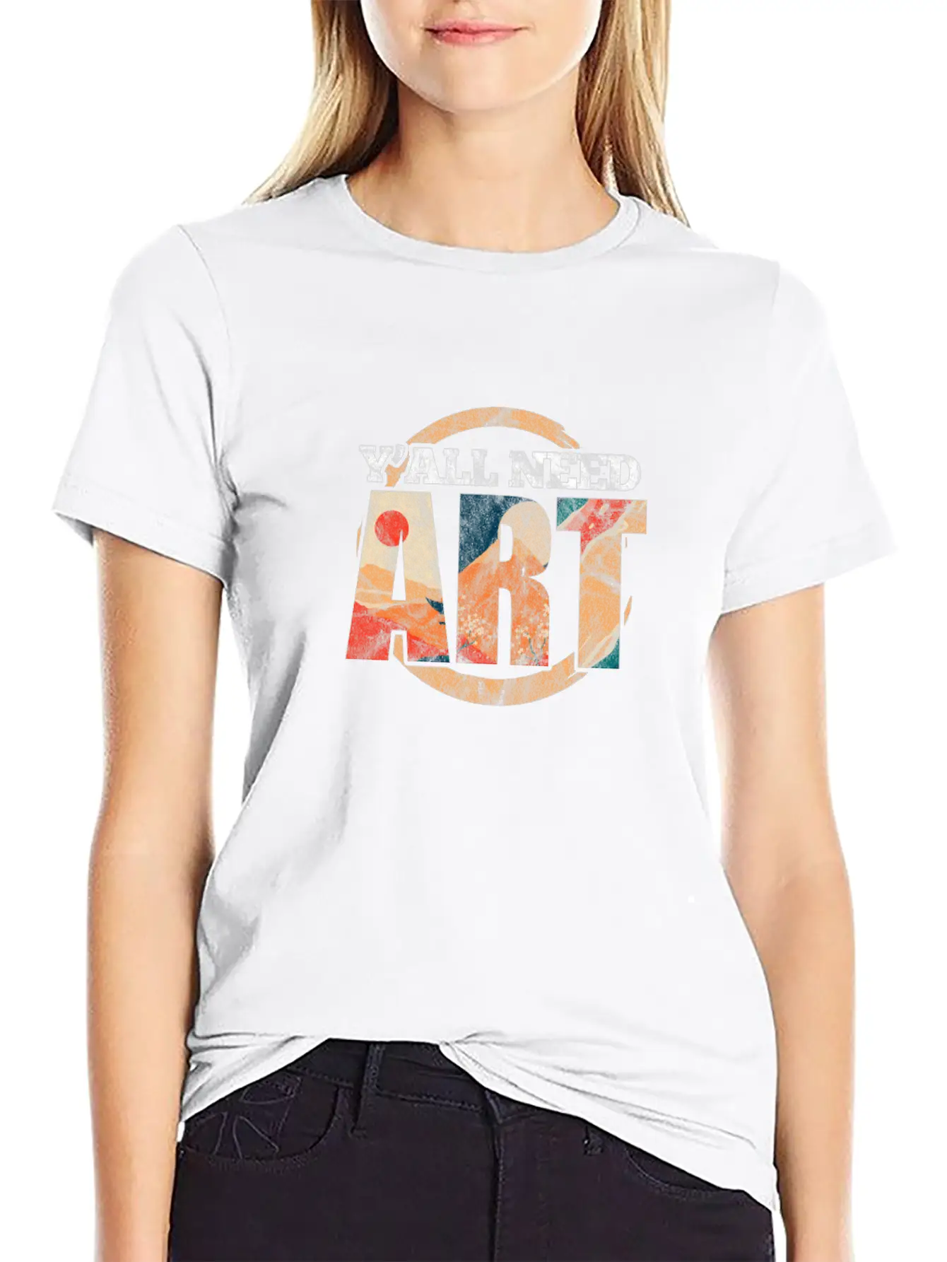 Y'All Need Art Art Teacher Lightweight Cotton T-Shirt ¨C Daily Comfort Graphic Shirt