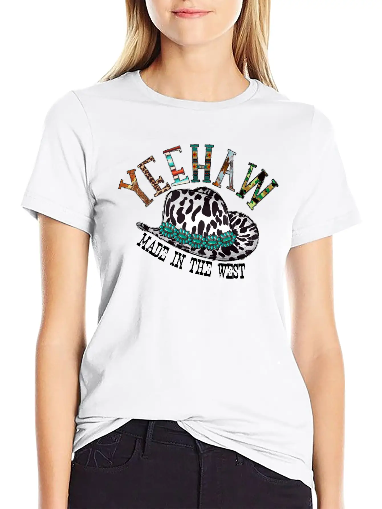 Yeehaw Made In The West Unisex Casual T-Shirt ¨C Clean Design For Daily Comfort