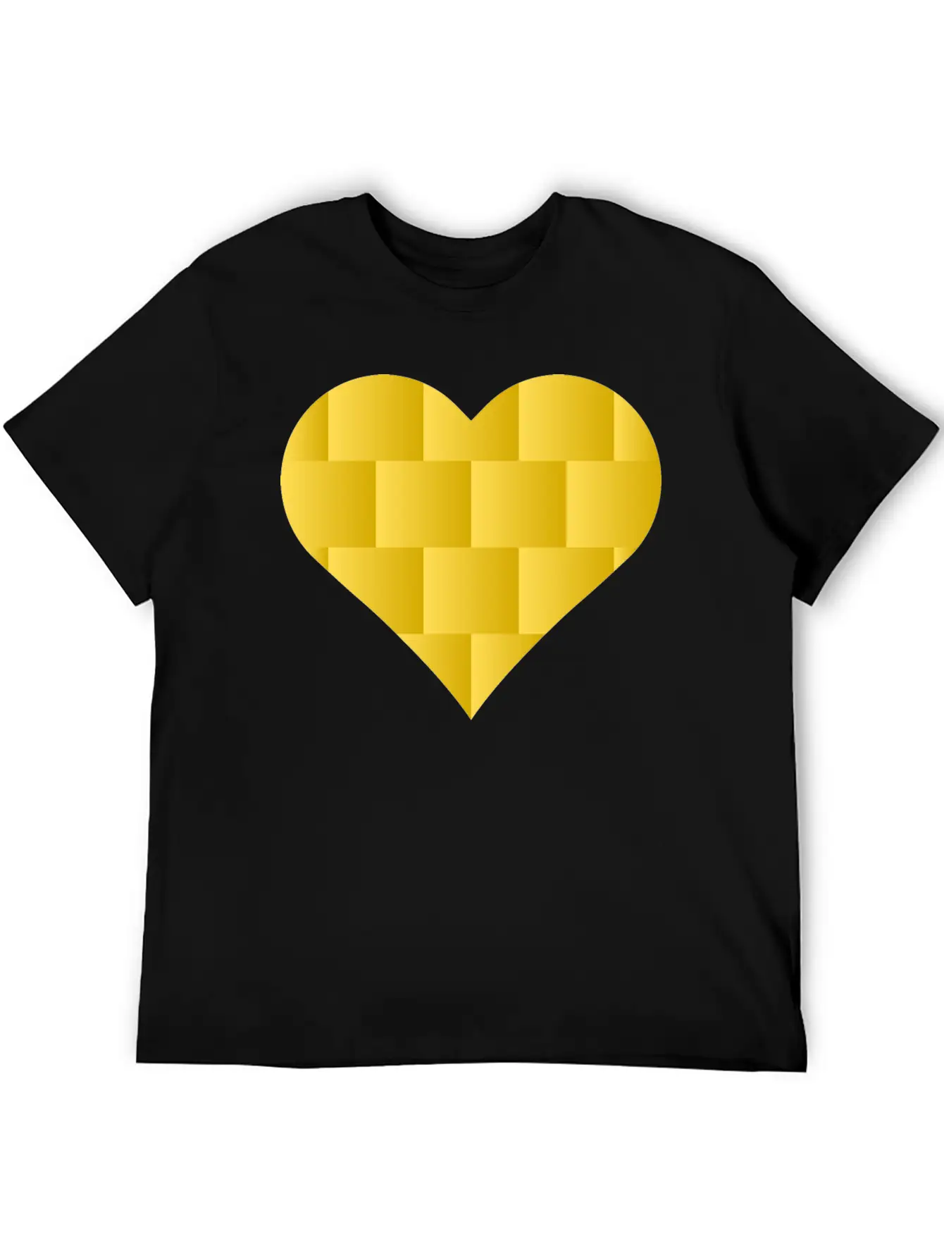 Yellow Cute Heart Icon Basic Graphic T-Shirt ¨C Daily Comfort In Soft Cotton