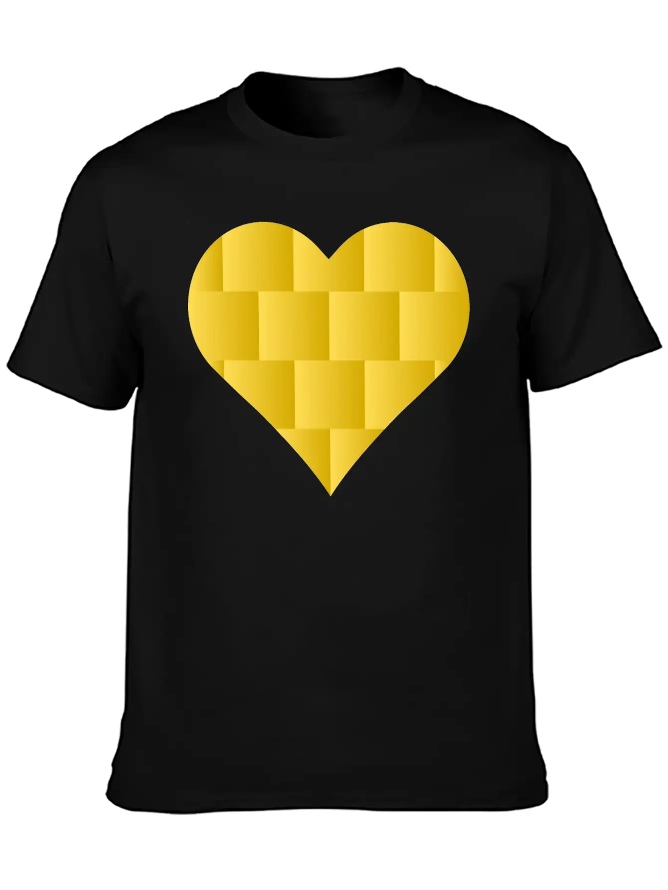 Yellow Cute Heart Icon Basic Graphic T-Shirt ¨C Daily Comfort In Soft Cotton