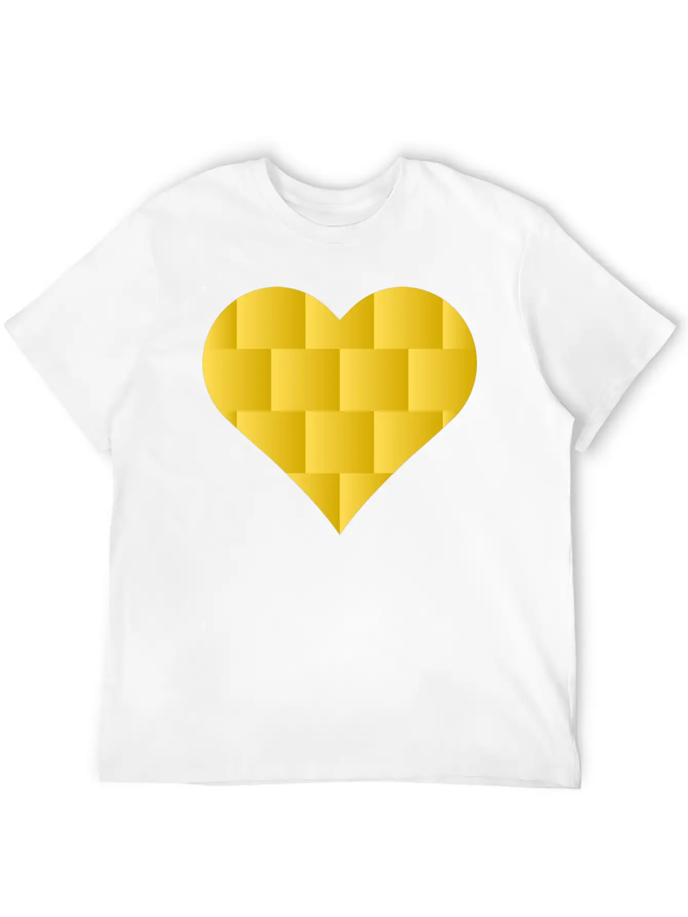 Yellow Cute Heart Icon Basic Graphic T-Shirt ¨C Daily Comfort In Soft Cotton