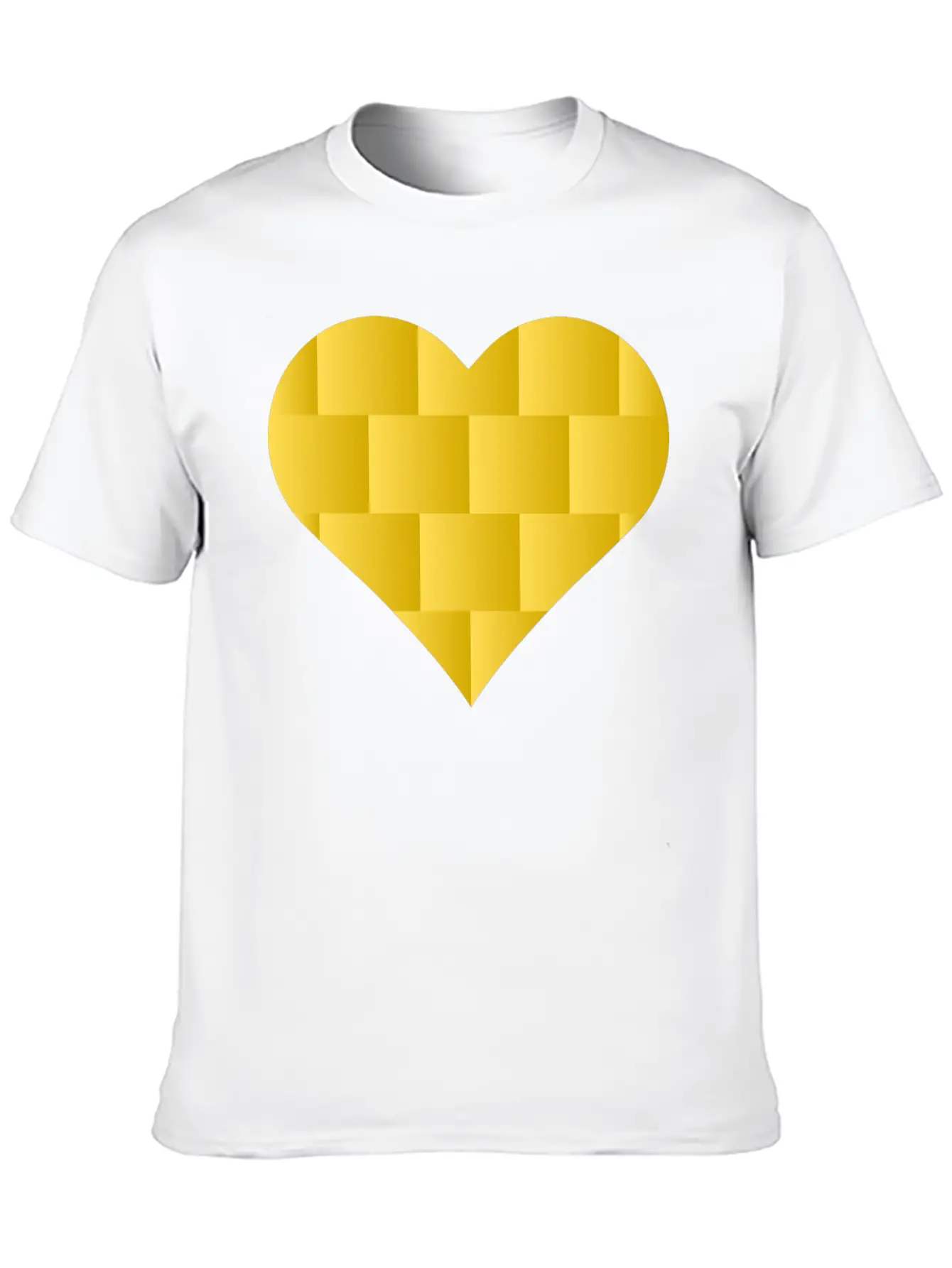 Yellow Cute Heart Icon Basic Graphic T-Shirt ¨C Daily Comfort In Soft Cotton