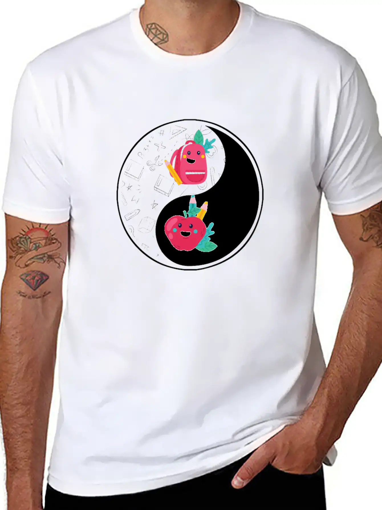 Yin Yang Teacher 1st Grade School Teaching Unisex Casual T-Shirt ¨C Clean Design For Daily Comfort