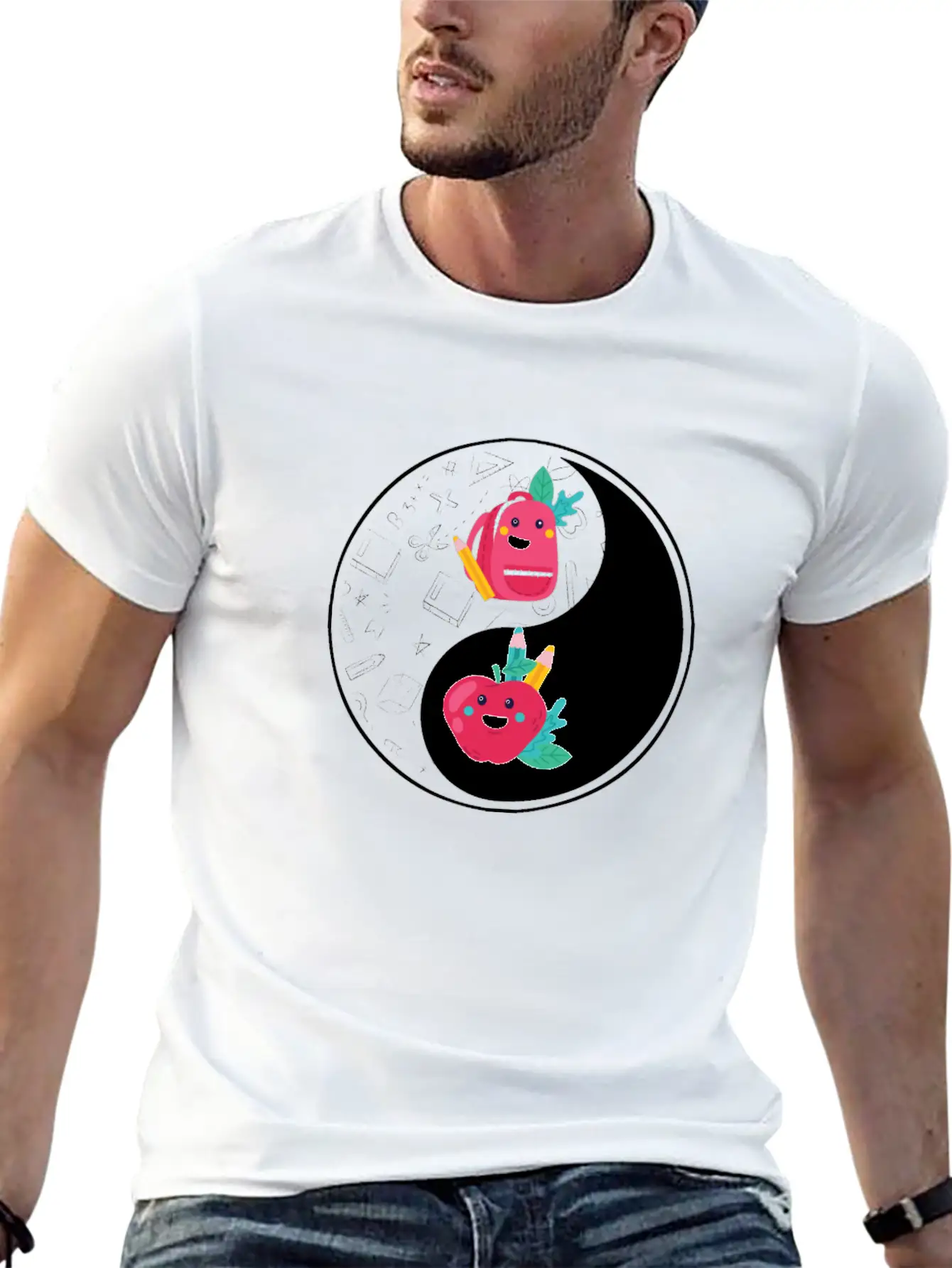 Yin Yang Teacher 1st Grade School Teaching Unisex Casual T-Shirt ¨C Clean Design For Daily Comfort
