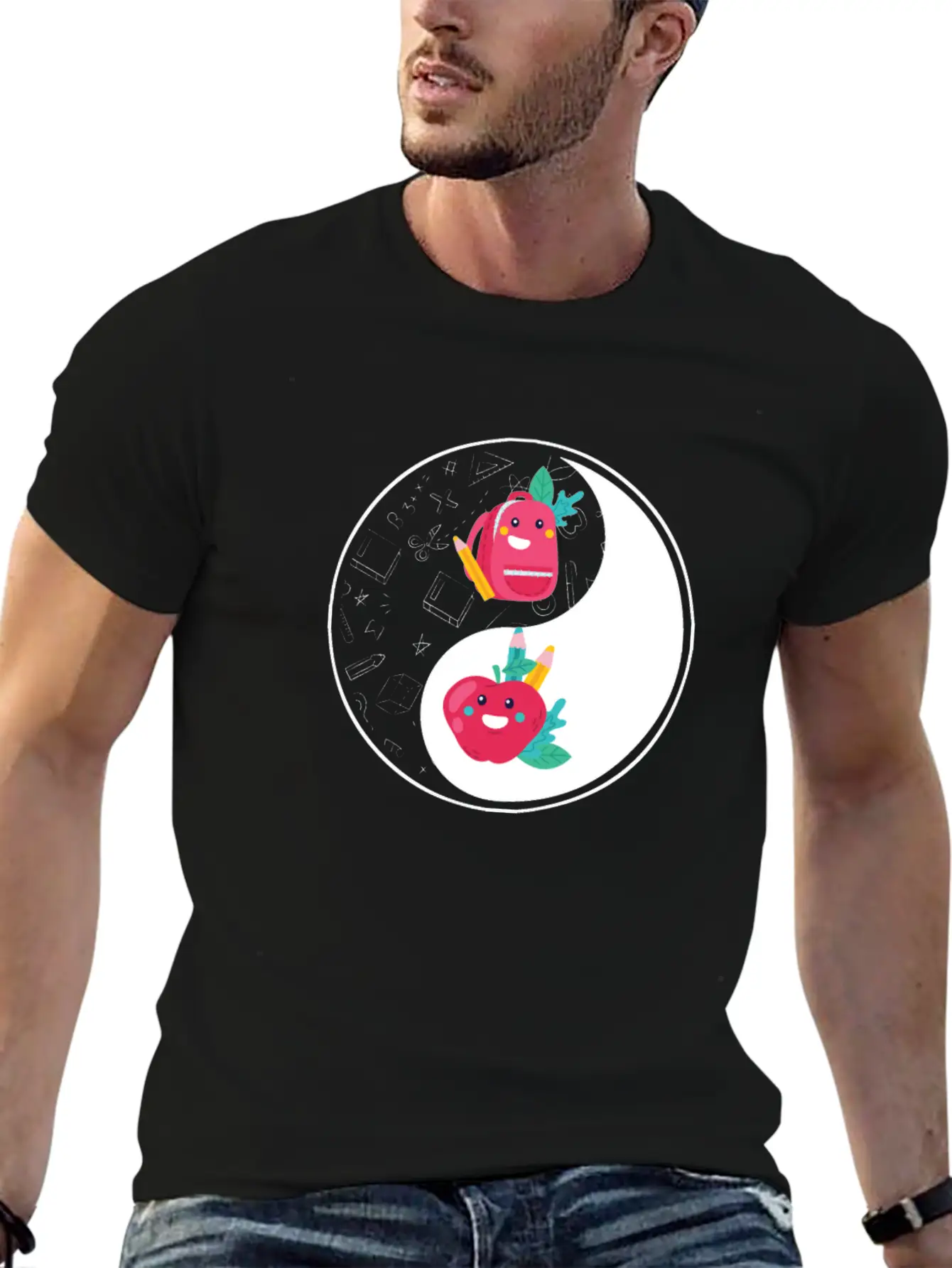 Yin Yang Teacher 1st Grade School Teaching Unisex Casual T-Shirt ¨C Clean Design For Daily Comfort