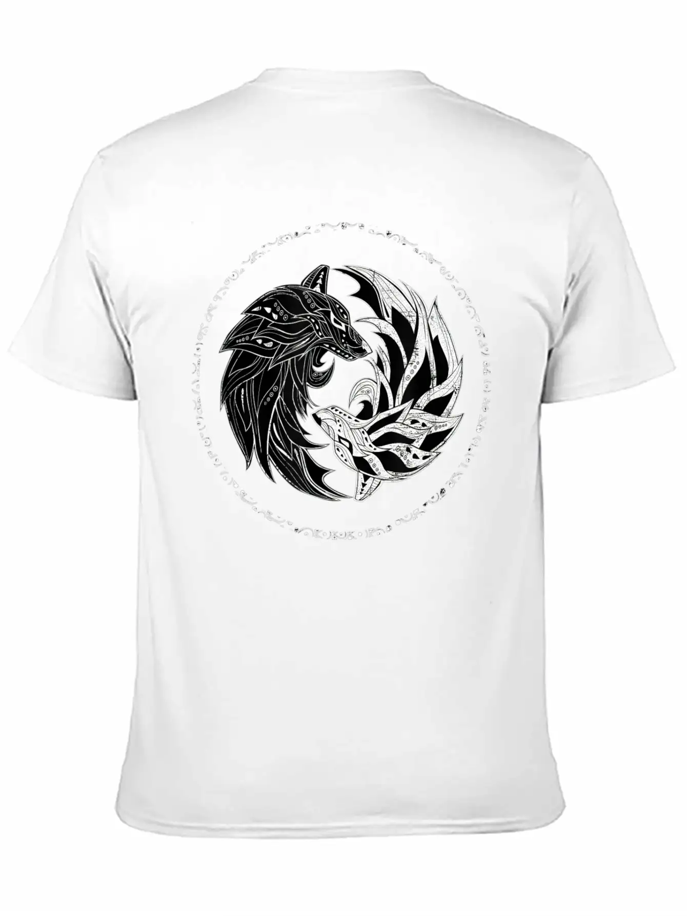 Yin Yang Wolves Wolf Yinyang Tai Chi Qi Gong Soft Cotton Short Sleeve Tee ¨C Unisex Wardrobe Staple