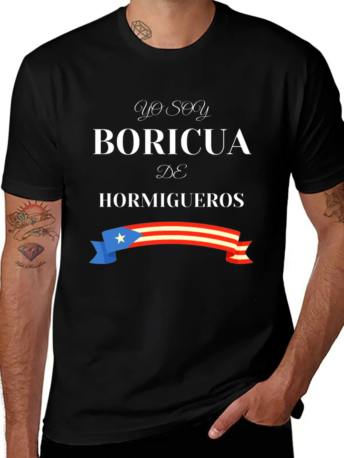 Yo Soy Boricua De Hormigueros Puerto Rico Basic Graphic T-Shirt ¨C Daily Comfort In Soft Cotton