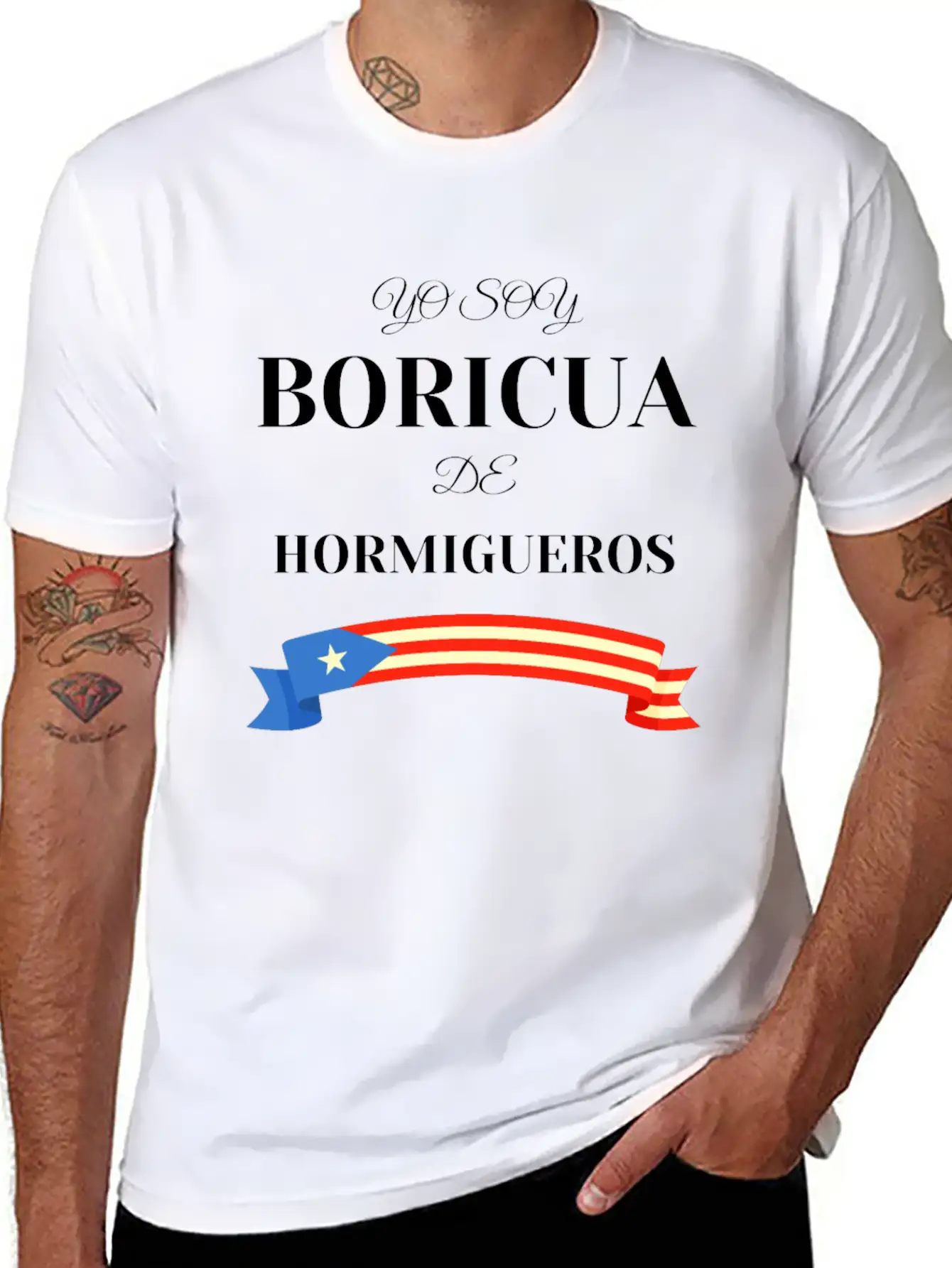 Yo Soy Boricua De Hormigueros Puerto Rico Basic Graphic T-Shirt ¨C Daily Comfort In Soft Cotton