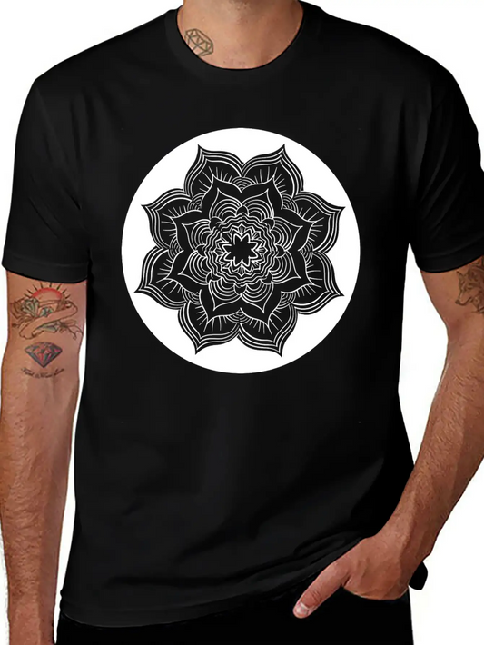 Yoga Lotus Flower Mandala Unisex Casual T-Shirt ¨C Clean Design For Daily Comfort