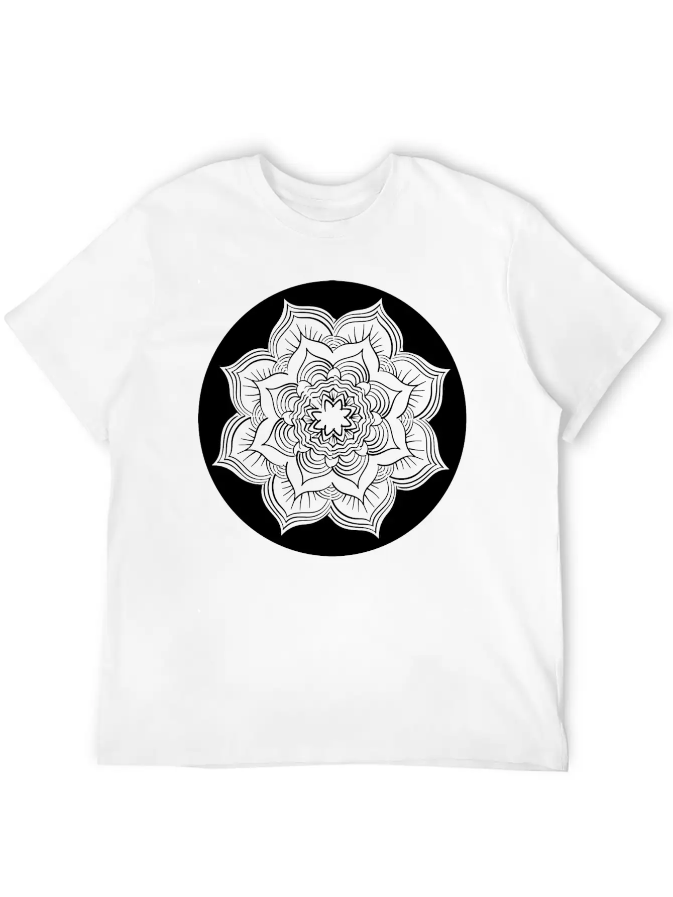 Yoga Lotus Flower Mandala Unisex Casual T-Shirt ¨C Clean Design For Daily Comfort