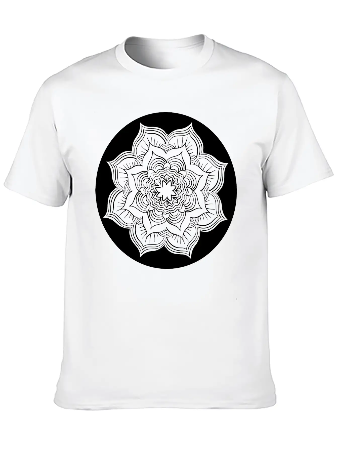 Yoga Lotus Flower Mandala Unisex Casual T-Shirt ¨C Clean Design For Daily Comfort