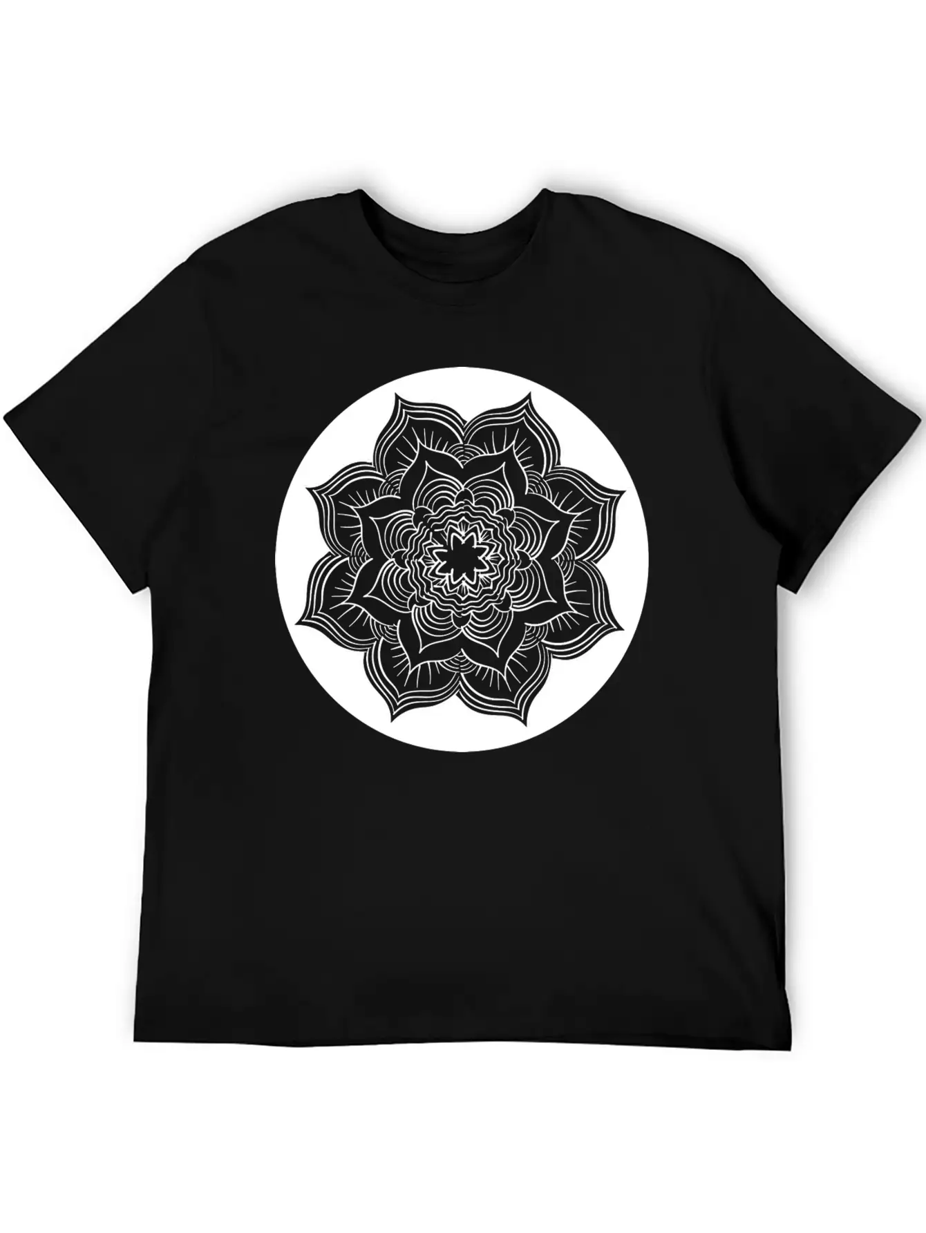 Yoga Lotus Flower Mandala Unisex Casual T-Shirt ¨C Clean Design For Daily Comfort