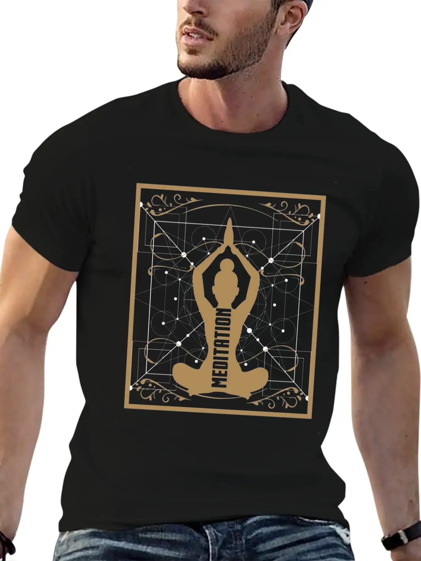 Yoga Meditation Retro Soft Cotton Short Sleeve Tee ¨C Unisex Wardrobe Staple