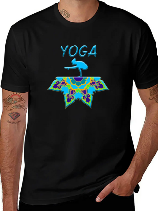 Yoga Woman Mandala Basic Graphic T-Shirt ¨C Daily Comfort In Soft Cotton