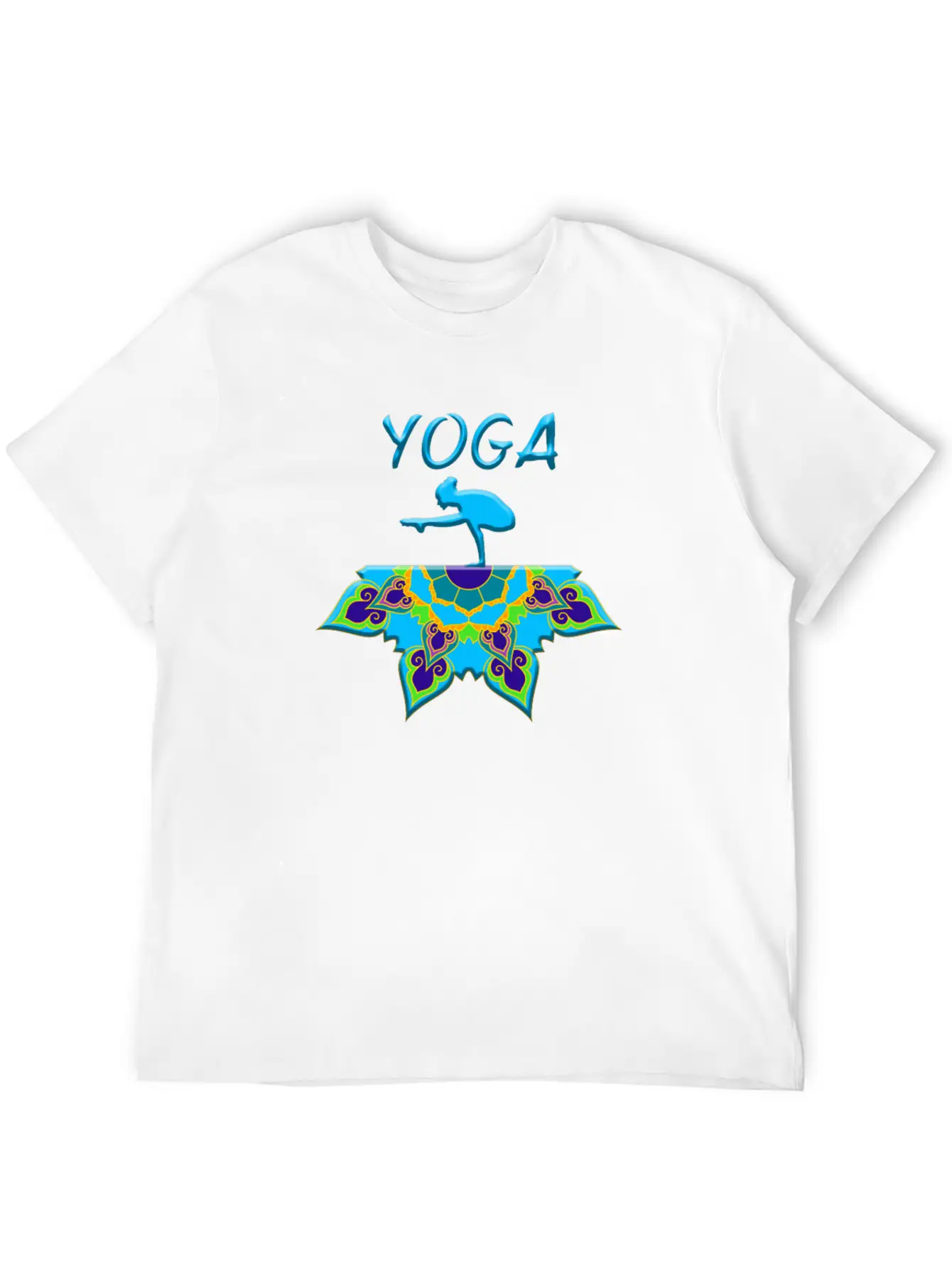 Yoga Woman Mandala Basic Graphic T-Shirt ¨C Daily Comfort In Soft Cotton