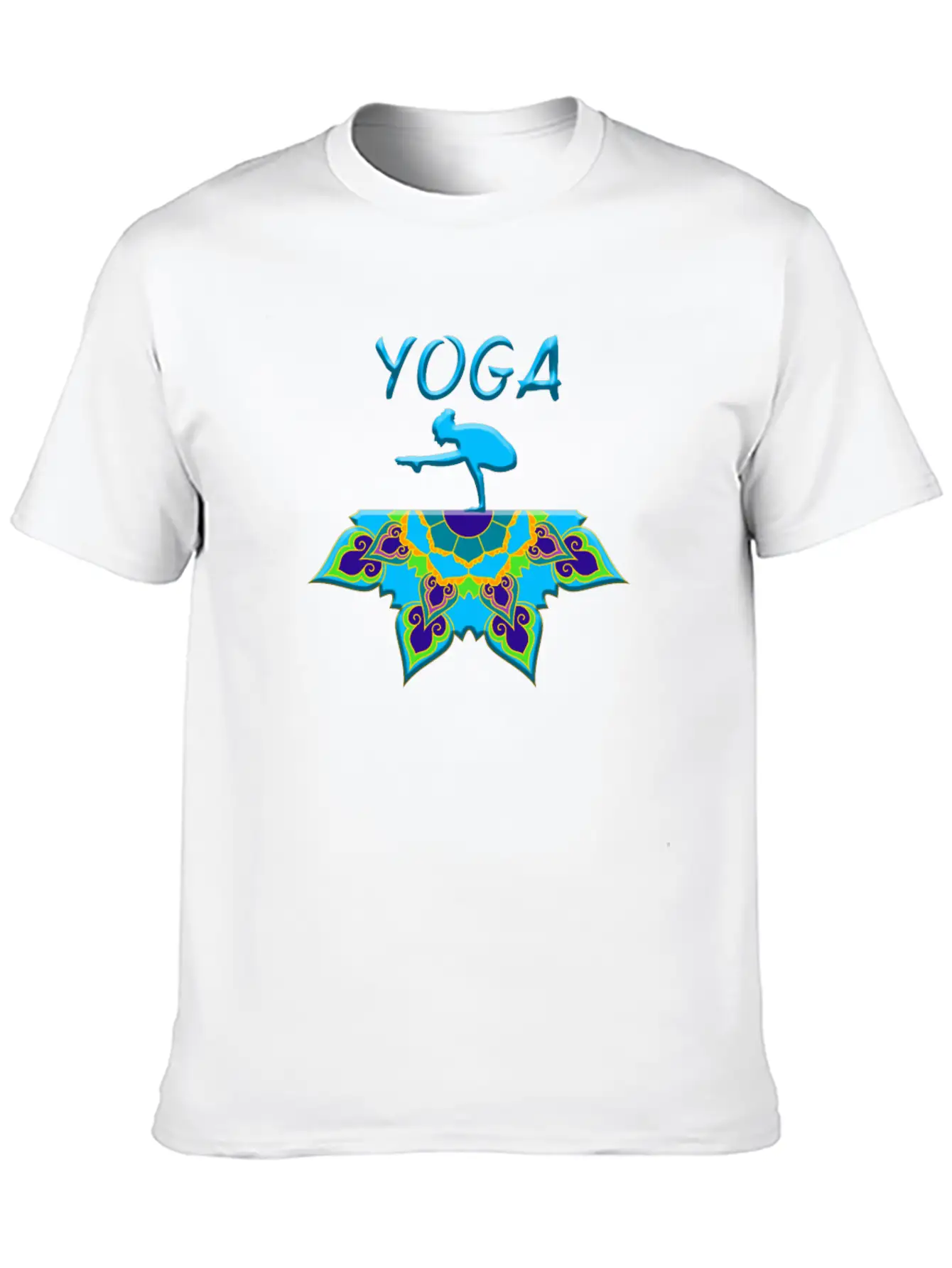 Yoga Woman Mandala Basic Graphic T-Shirt ¨C Daily Comfort In Soft Cotton