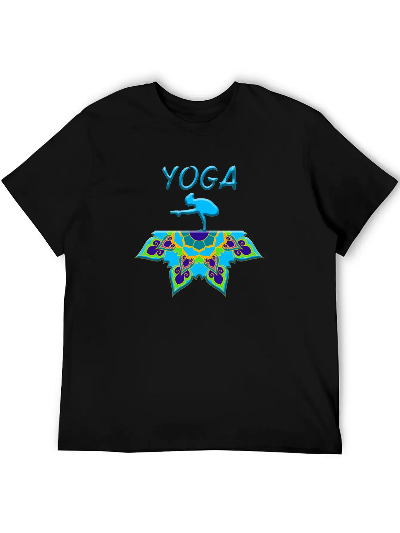 Yoga Woman Mandala Basic Graphic T-Shirt ¨C Daily Comfort In Soft Cotton