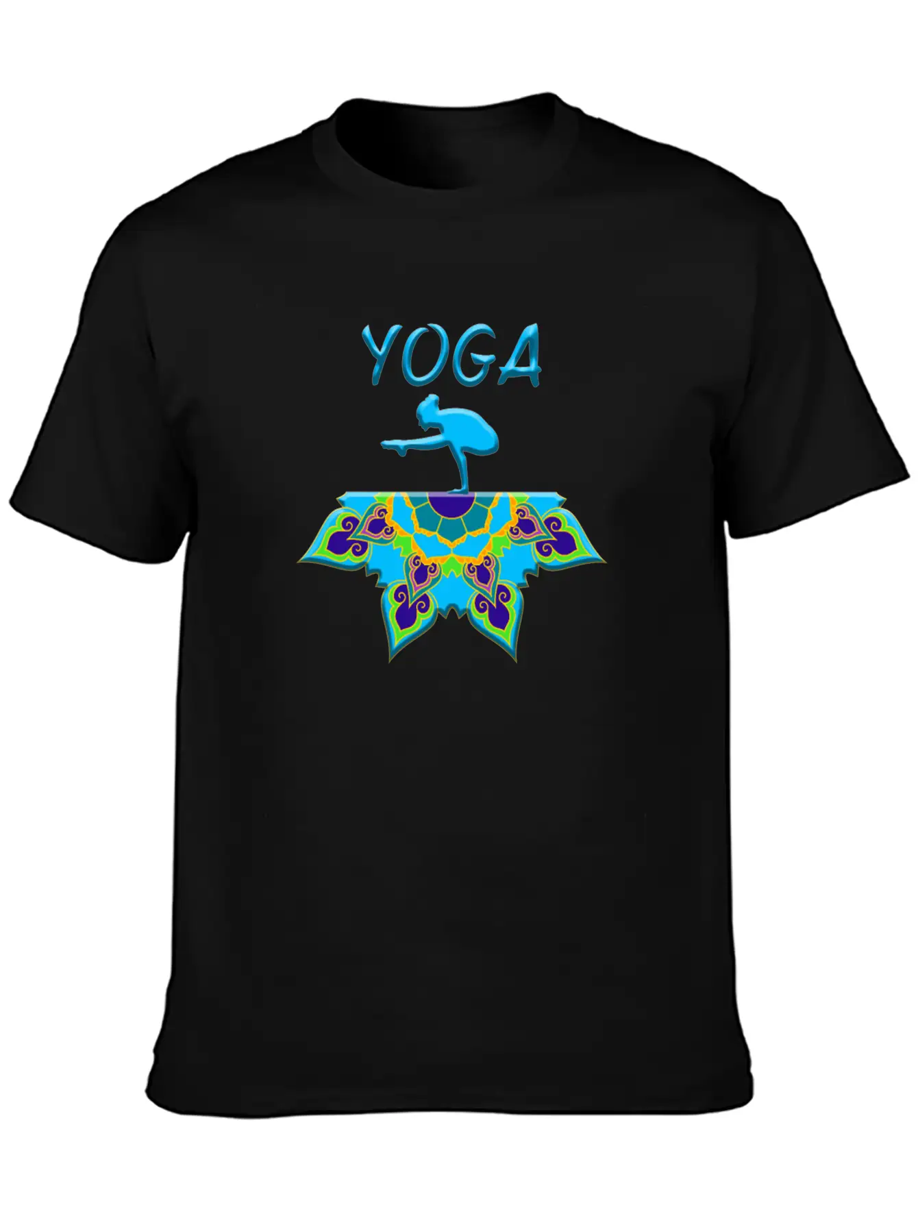 Yoga Woman Mandala Basic Graphic T-Shirt ¨C Daily Comfort In Soft Cotton
