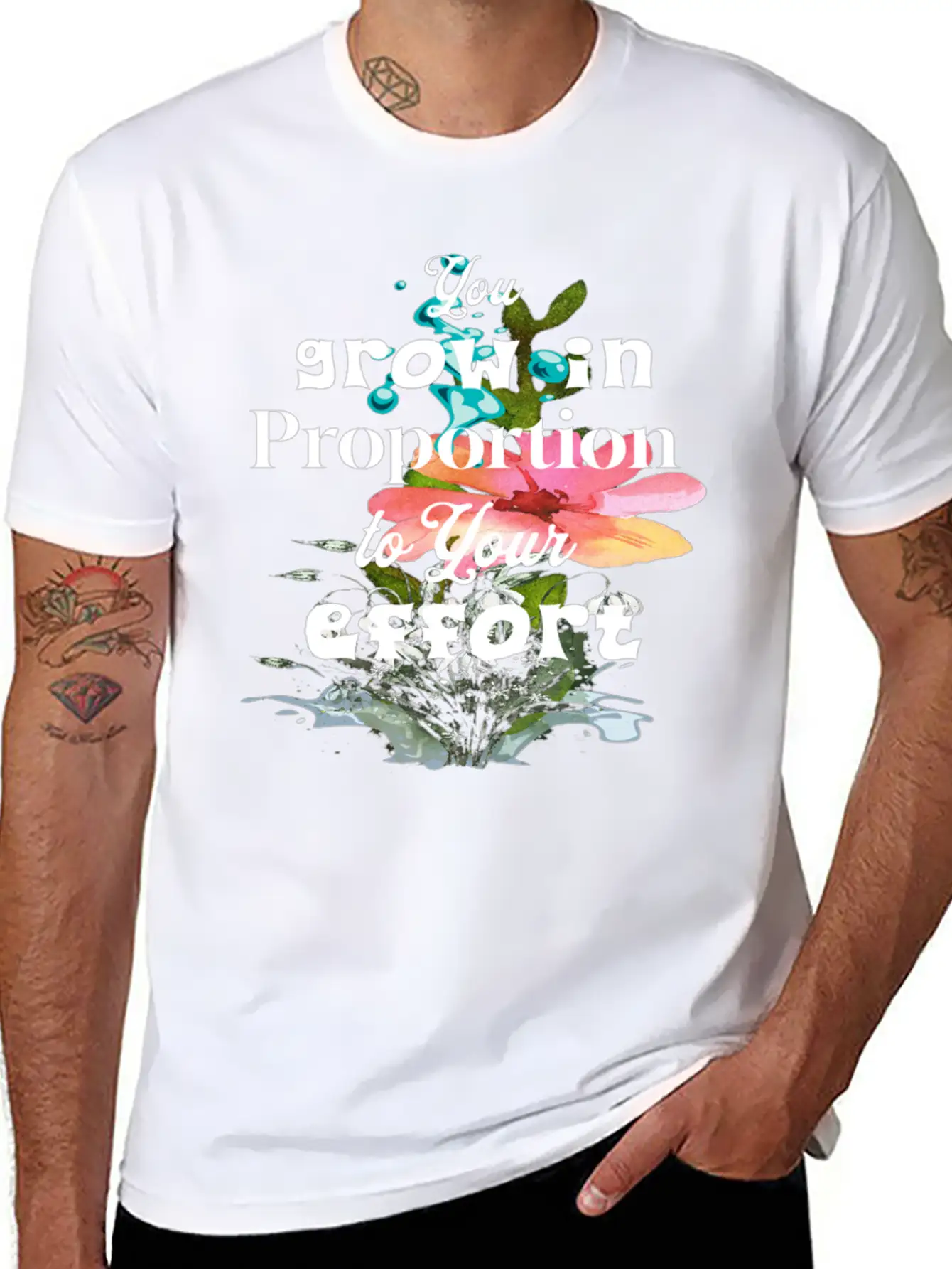 You Grow In Proportion To Your Effort Basic Graphic T-Shirt ¨C Daily Comfort In Soft Cotton