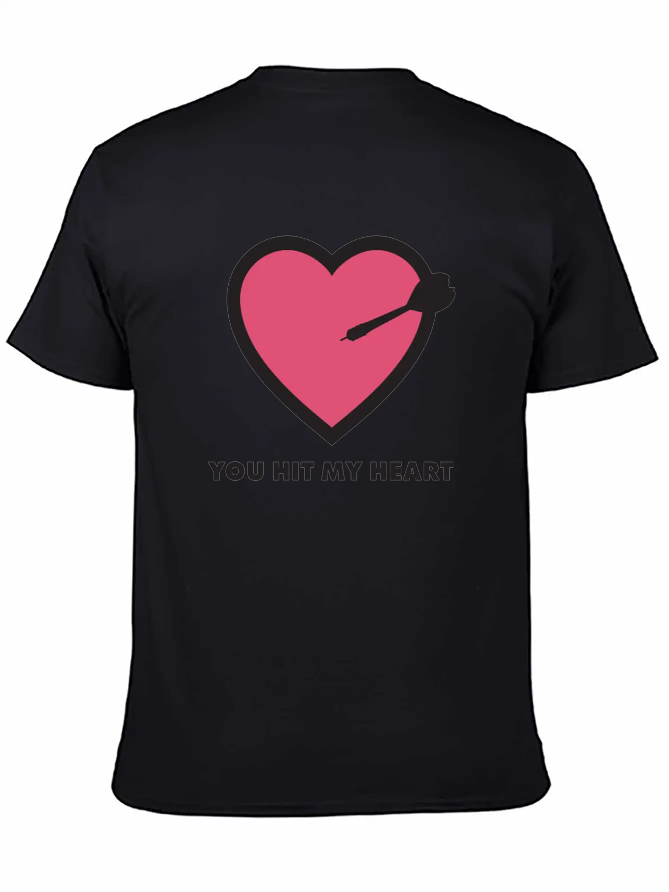 You Hit My Heart Basic Graphic T-Shirt ¨C Daily Comfort In Soft Cotton