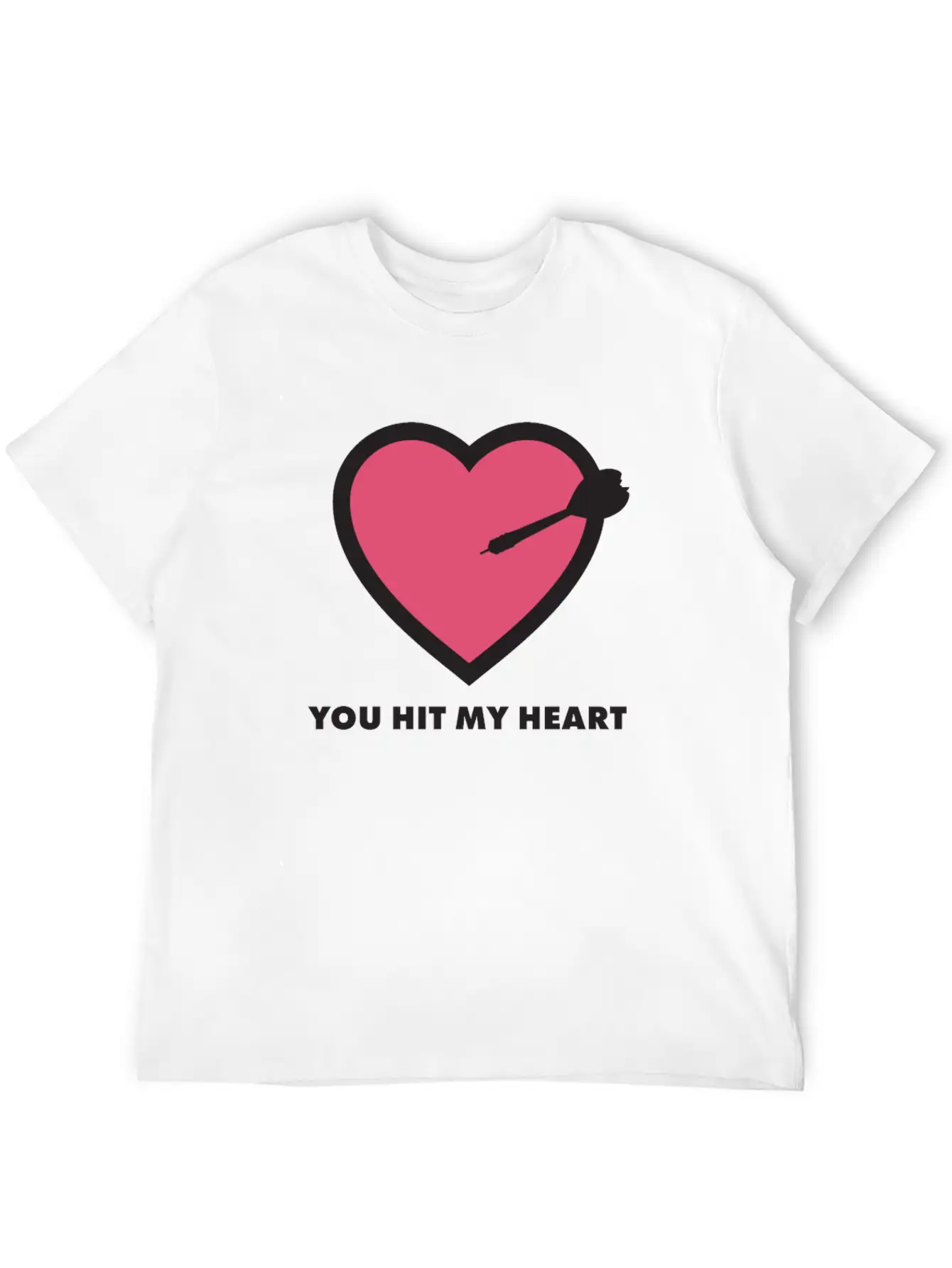 You Hit My Heart Basic Graphic T-Shirt ¨C Daily Comfort In Soft Cotton