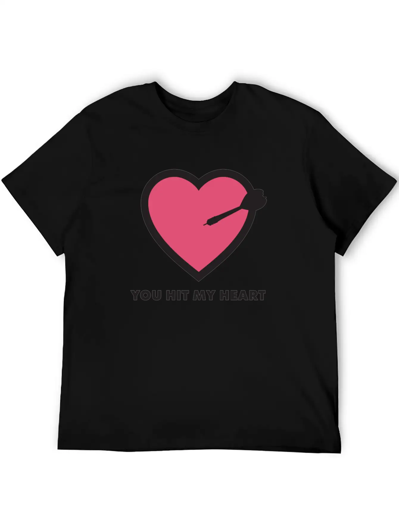 You Hit My Heart Basic Graphic T-Shirt ¨C Daily Comfort In Soft Cotton