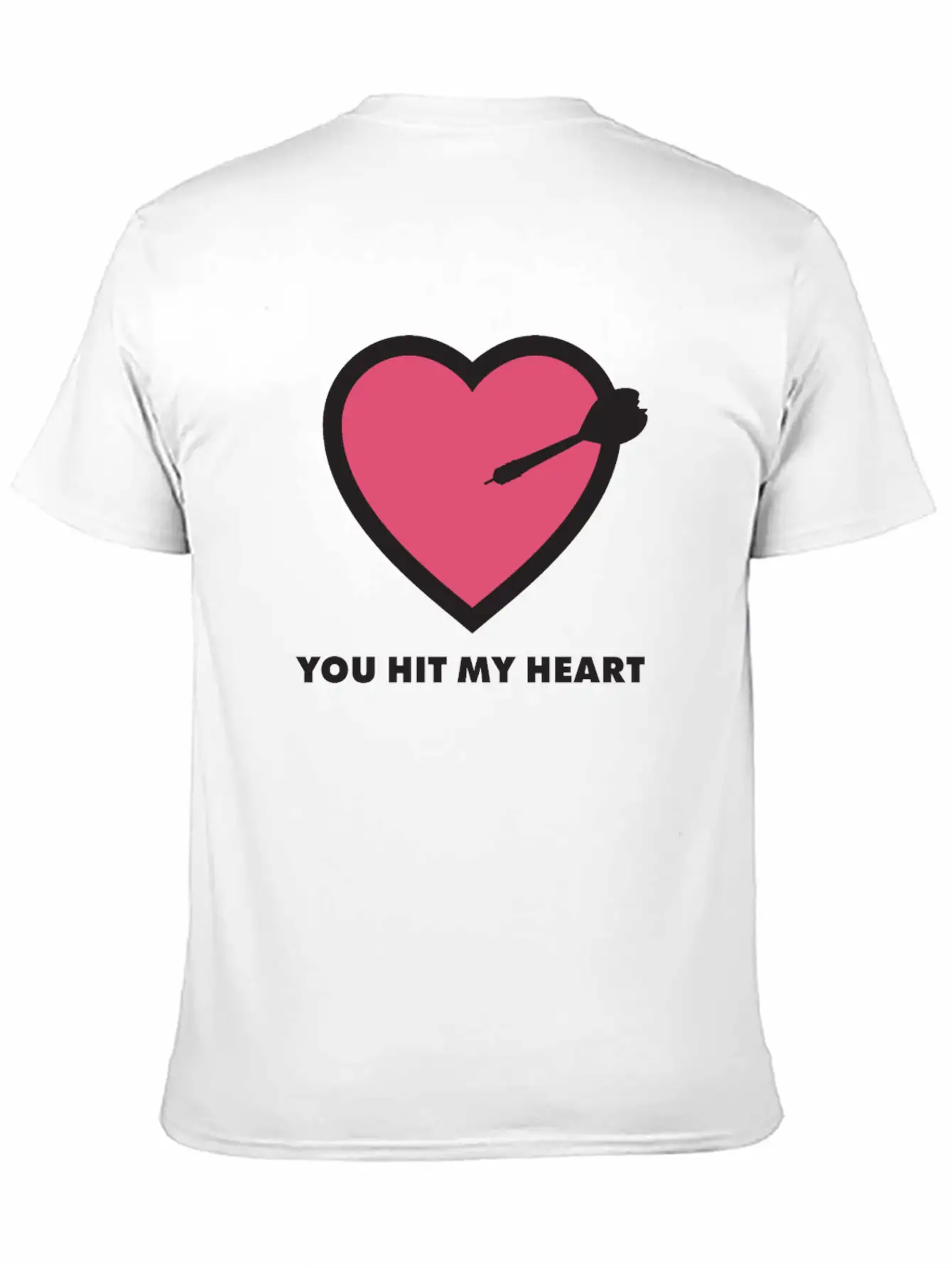 You Hit My Heart Basic Graphic T-Shirt ¨C Daily Comfort In Soft Cotton