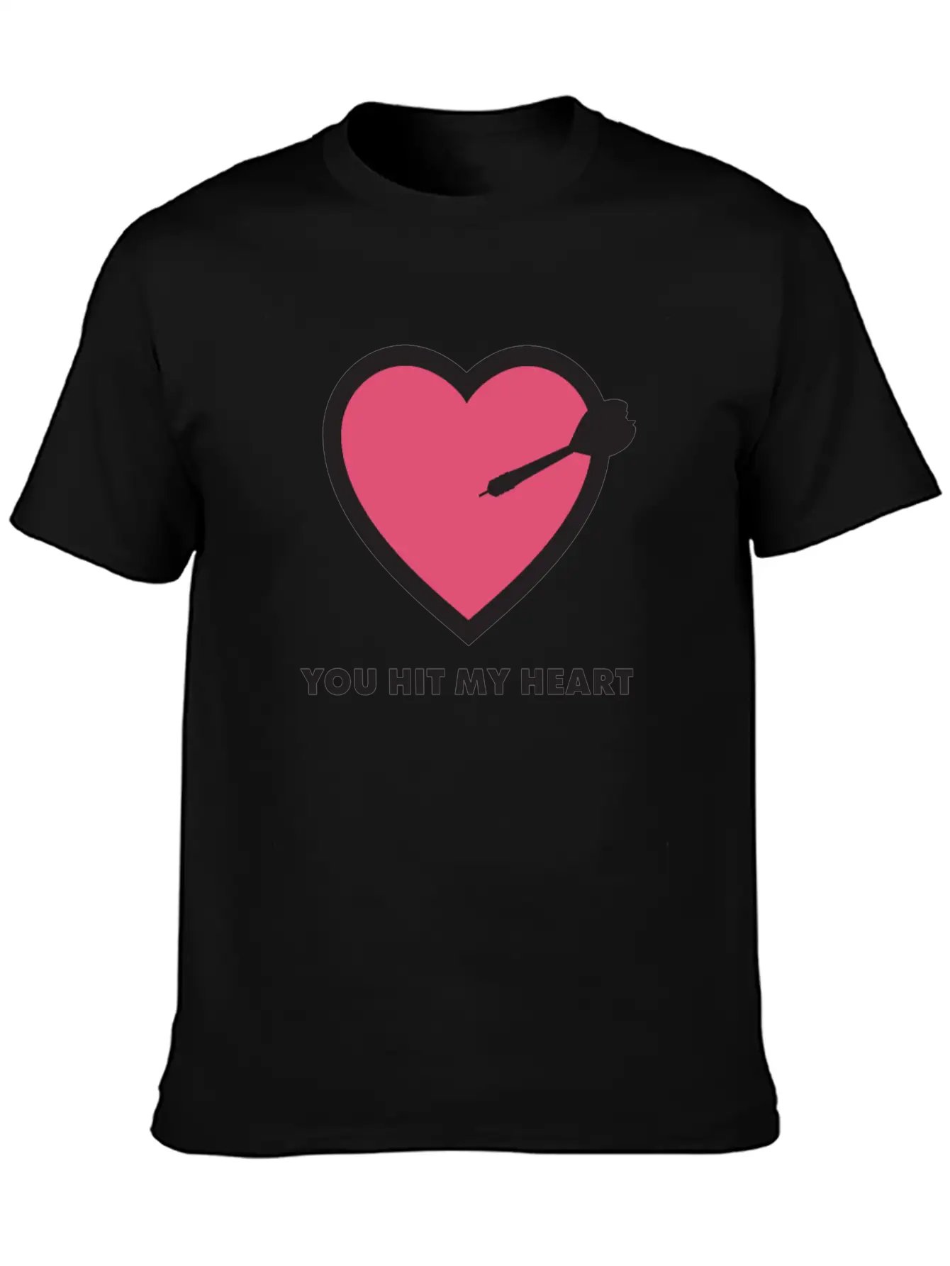 You Hit My Heart Basic Graphic T-Shirt ¨C Daily Comfort In Soft Cotton