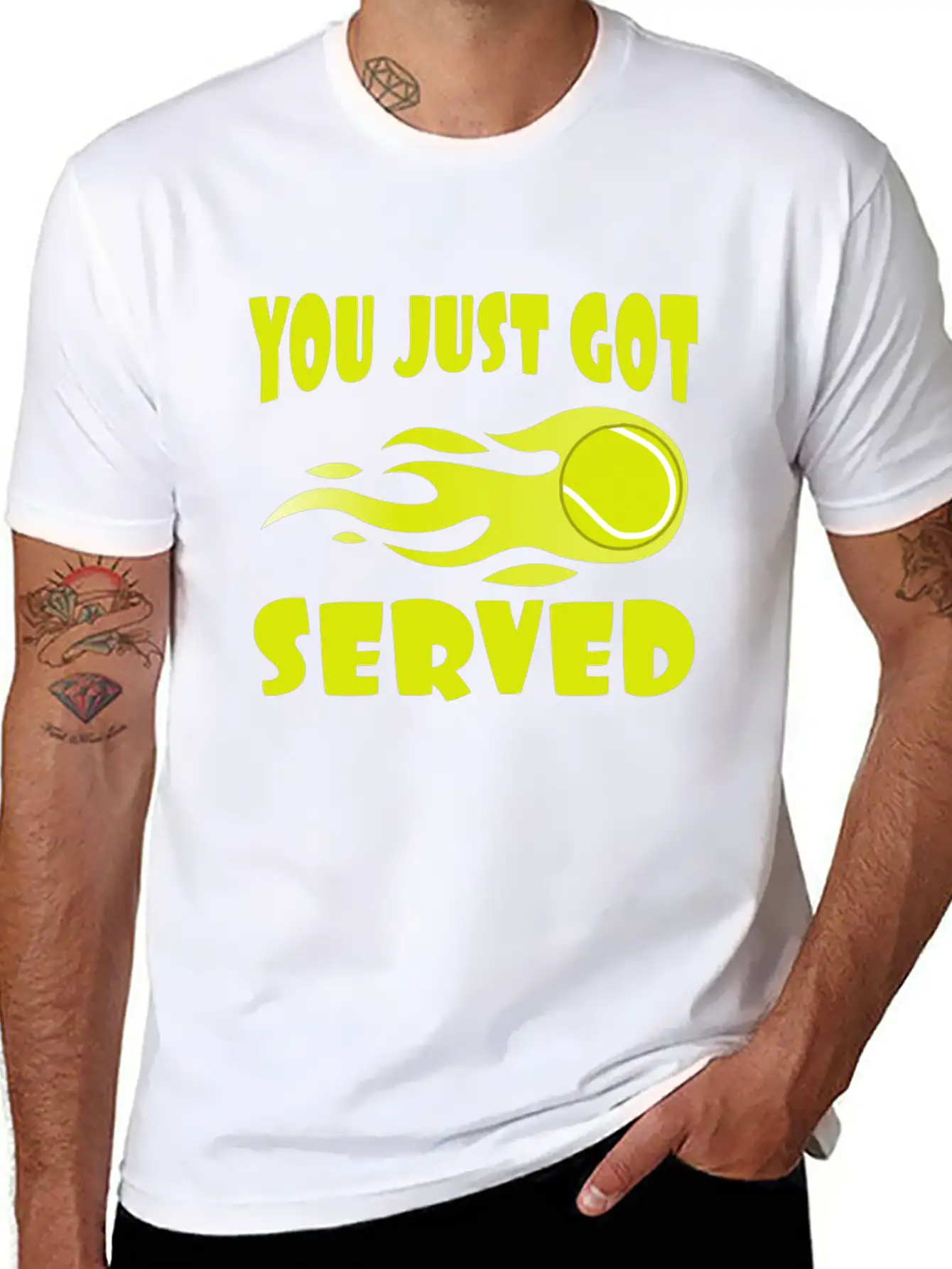 "You Just Got Served" Tshirt Design For Lawn Soft Cotton Short Sleeve Tee ¨C Unisex Wardrobe Staple