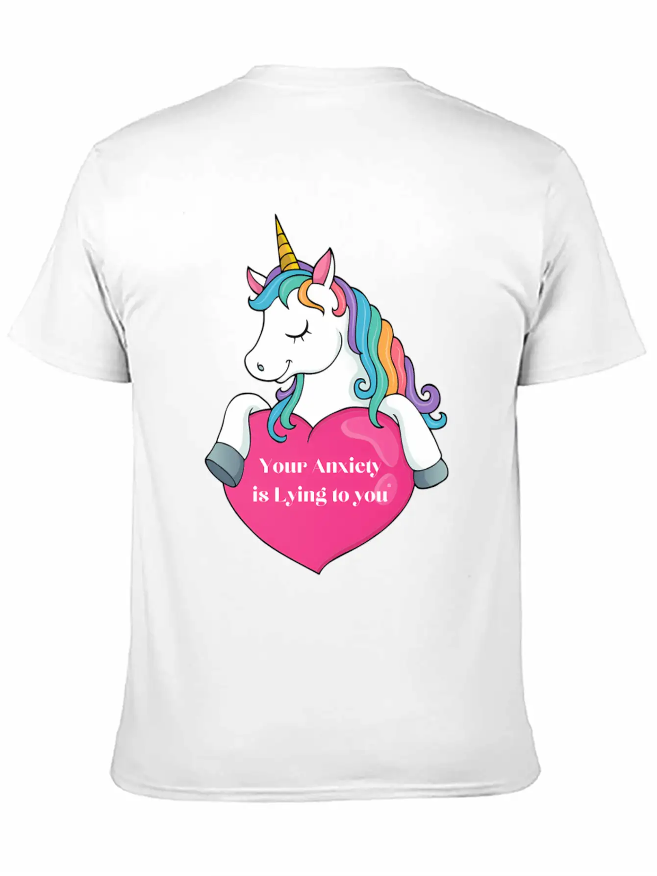 Your Anxiety Is Lying To You- Unicorn And He Essential Cotton Tee For Daily Outfits ¨C Unisex Style