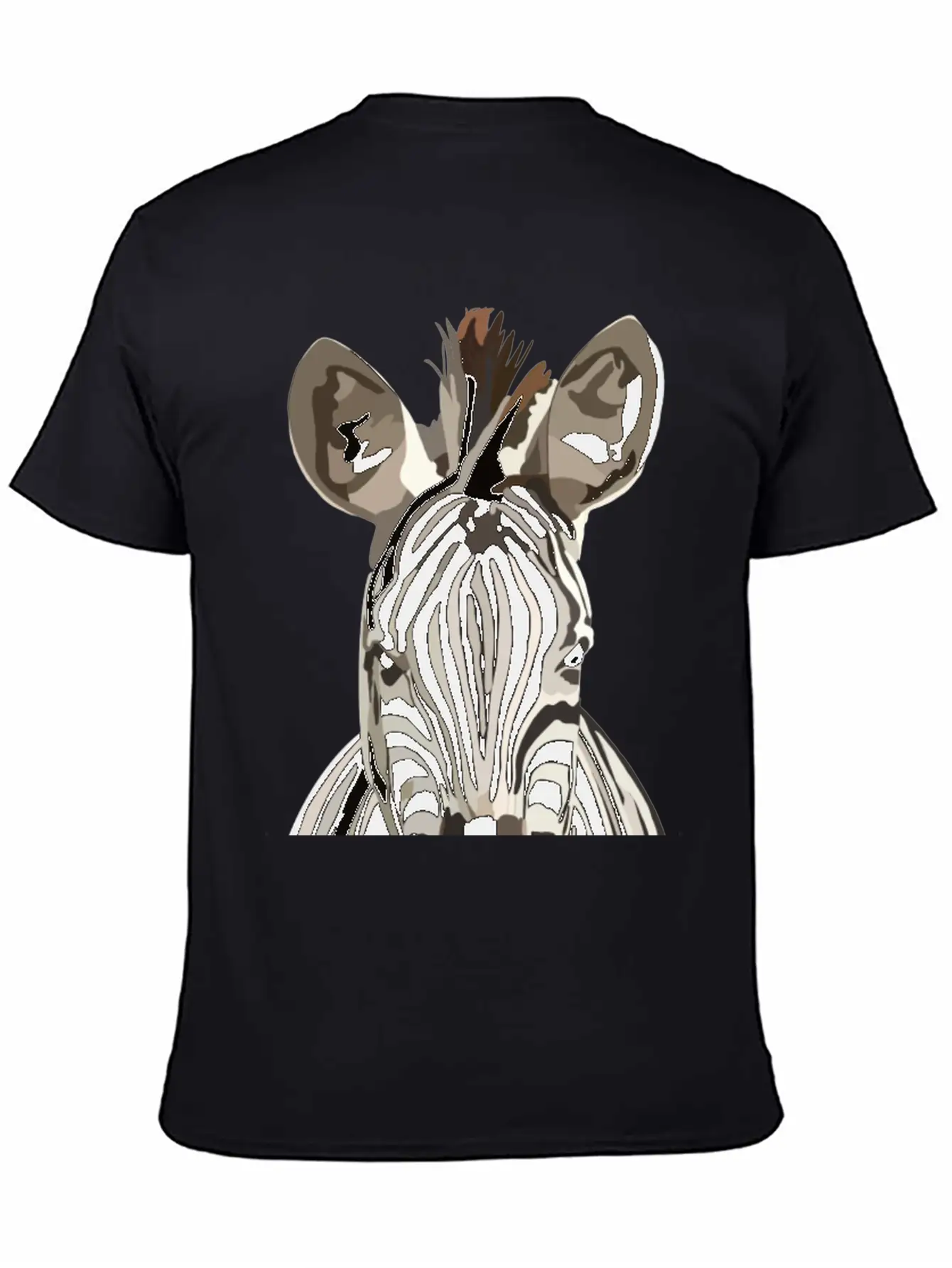 Zebra Hand Drawn Digital Art Painting Unisex Casual T-Shirt ¨C Clean Design For Daily Comfort